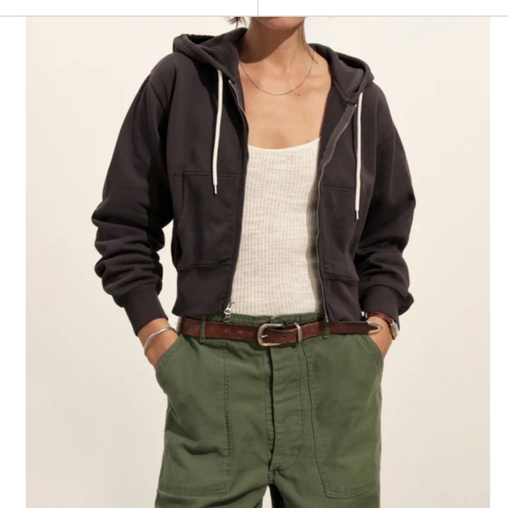 Vintage Interloop Tan Full Zip Hoodie - Picture 7 of 8